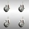 Service Caster 4 Inch 316SS Thermoplastic Rubber Swivel 1/2 Inch Threaded Stem Caster Set Brake SCC-SS316TS20S414-TPRB-TLB-121315-4 - alternate 1